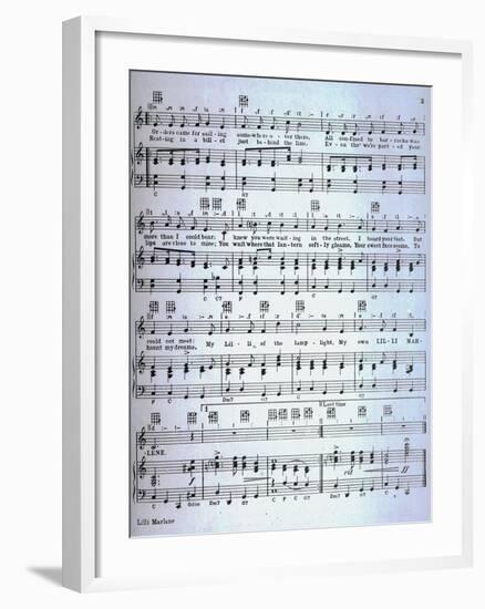 Sheet Music for the Song 'Lili Marleen'-null-Framed Giclee Print