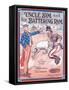 Sheet Music for Uncle Sam and His Battering Ram-null-Framed Stretched Canvas