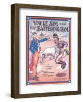 Sheet Music for Uncle Sam and His Battering Ram-null-Framed Giclee Print