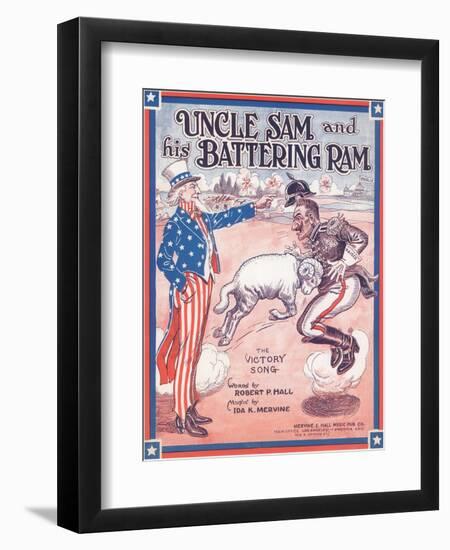 Sheet Music for Uncle Sam and His Battering Ram-null-Framed Giclee Print