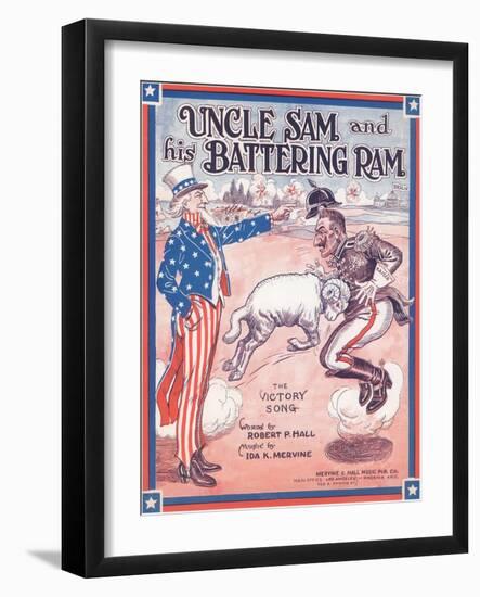 Sheet Music for Uncle Sam and His Battering Ram-null-Framed Giclee Print