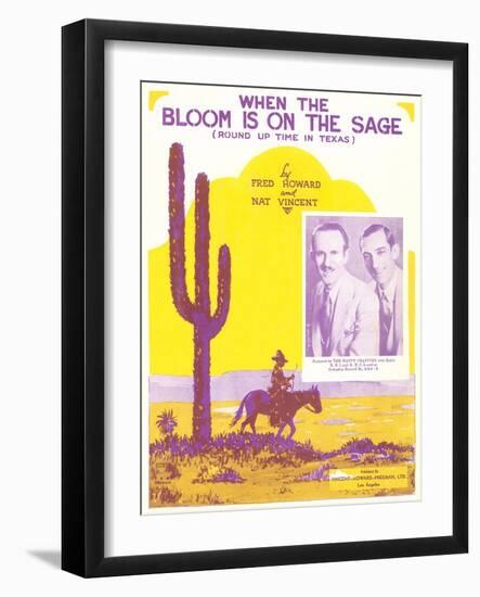 Sheet Music for Western Song-null-Framed Art Print