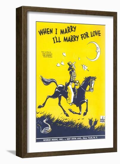 Sheet Music for When I Marry-null-Framed Art Print