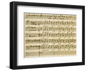 Sheet Music of Accademia D'Amore-null-Framed Giclee Print