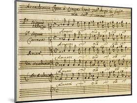 Sheet Music of Accademia D'Amore-null-Mounted Giclee Print