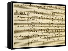Sheet Music of Accademia D'Amore-null-Framed Stretched Canvas