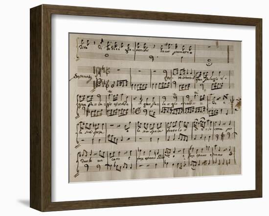 Sheet Music of Andromaca, 1730-Benedetto Marcello-Framed Giclee Print