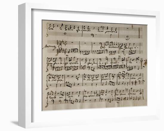 Sheet Music of Andromaca, 1730-Benedetto Marcello-Framed Giclee Print