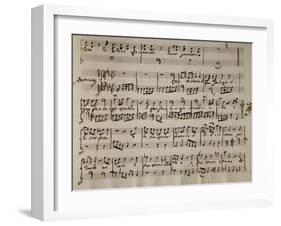 Sheet Music of Andromaca, 1730-Benedetto Marcello-Framed Giclee Print