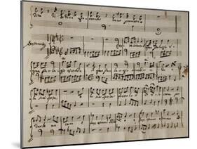 Sheet Music of Andromaca, 1730-Benedetto Marcello-Mounted Giclee Print