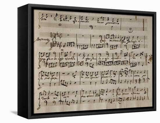 Sheet Music of Andromaca, 1730-Benedetto Marcello-Framed Stretched Canvas