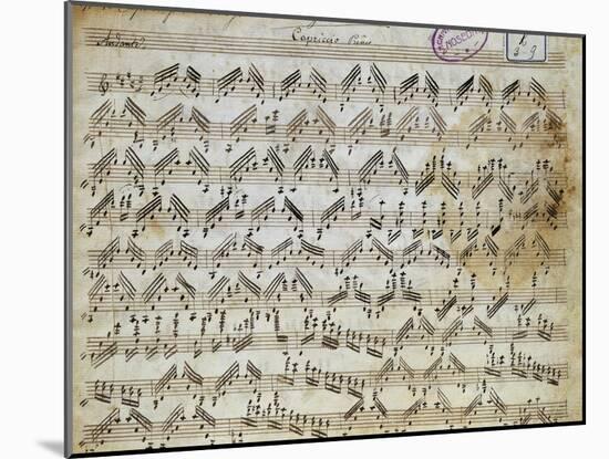 Sheet Music of Capricci, 10, for Violin Solo-Niccolo Paganini-Mounted Giclee Print