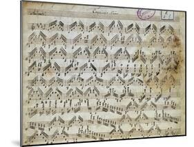 Sheet Music of Capricci, 10, for Violin Solo-Niccolo Paganini-Mounted Giclee Print