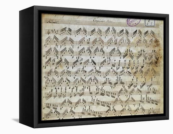 Sheet Music of Capricci, 10, for Violin Solo-Niccolo Paganini-Framed Stretched Canvas