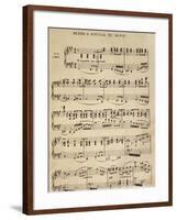 Sheet Music of Cavalleria Rusticana-null-Framed Giclee Print