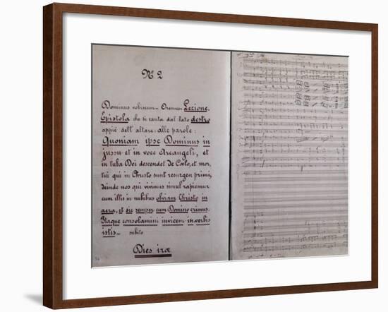 Sheet Music of Dies Irae-Giuseppe Verdi-Framed Giclee Print