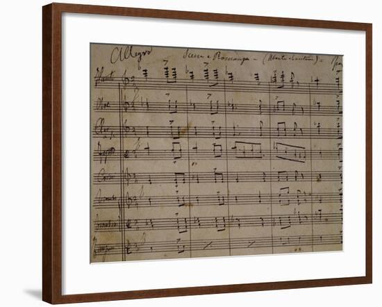 Sheet Music of Gina, 1889-null-Framed Giclee Print