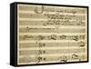 Sheet Music of Il Barcheggio, Symphony-Alessandro Stradella-Framed Stretched Canvas