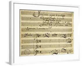 Sheet Music of Il Barcheggio, Symphony-Alessandro Stradella-Framed Giclee Print