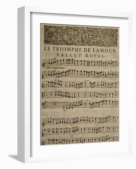 Sheet Music of Il Trionfo Dell'Amore-null-Framed Giclee Print