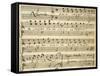 Sheet Music of Lo Schiavo Liberato-null-Framed Stretched Canvas