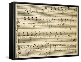 Sheet Music of Lo Schiavo Liberato-null-Framed Stretched Canvas