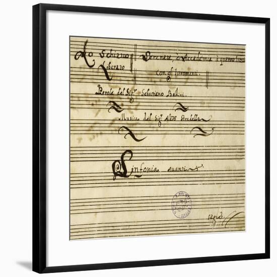 Sheet Music of Lo Schiavo Liberato-null-Framed Giclee Print