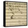 Sheet Music of Lo Schiavo Liberato-null-Framed Stretched Canvas