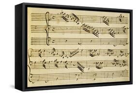 Sheet Music of Six Symphonies-Alessandro Stradella-Framed Stretched Canvas