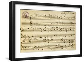 Sheet Music of Six Symphonies-Alessandro Stradella-Framed Giclee Print