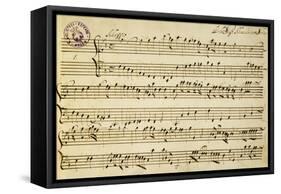 Sheet Music of Six Symphonies-Alessandro Stradella-Framed Stretched Canvas