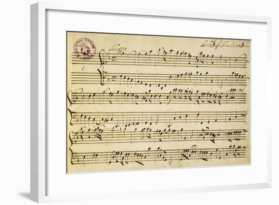 Sheet Music of Six Symphonies-Alessandro Stradella-Framed Giclee Print