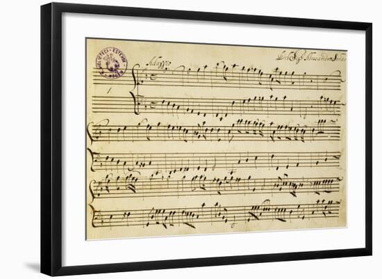 Sheet Music of Six Symphonies-Alessandro Stradella-Framed Giclee Print