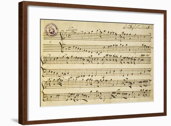 Sheet Music of Six Symphonies-Alessandro Stradella-Framed Giclee Print