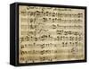 Sheet Music of the Oratorio of Saint John the Baptist-Alessandro Stradella-Framed Stretched Canvas