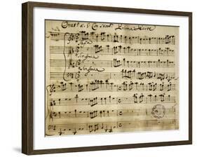 Sheet Music of the Oratorio of Saint John the Baptist-Alessandro Stradella-Framed Giclee Print