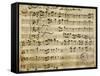 Sheet Music of the Oratorio of Saint John the Baptist-Alessandro Stradella-Framed Stretched Canvas