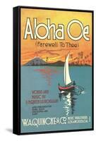 Sheet Music to Aloha Oe-null-Framed Stretched Canvas