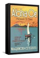 Sheet Music to Aloha Oe-null-Framed Stretched Canvas