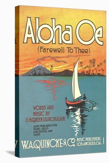 Sheet Music to Aloha Oe-null-Stretched Canvas