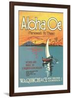 Sheet Music to Aloha Oe-null-Framed Art Print