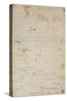 Sheet of Studies of Foot Soldiers and Horsemen in Combat, and Halbards, 1485-1488-Leonardo da Vinci-Stretched Canvas