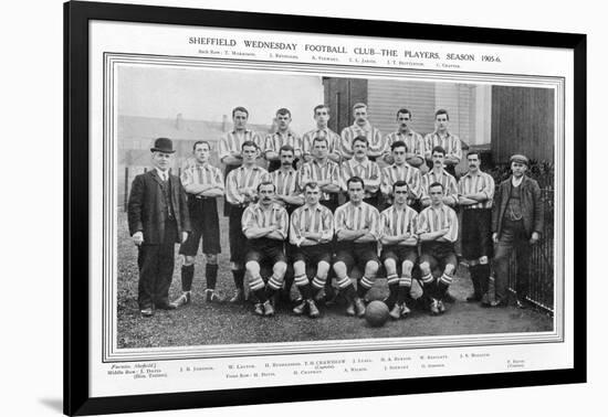 Sheffield Wednesday Fc Team Picture for the 1905-1906 Season-null-Framed Photographic Print