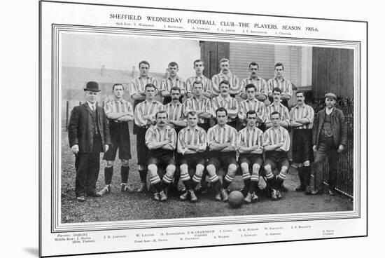 Sheffield Wednesday Fc Team Picture for the 1905-1906 Season-null-Mounted Photographic Print