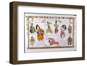 Sheherazade Elaborate Persian Style Costume Designs by Bakst-Leon Bakst-Framed Photographic Print