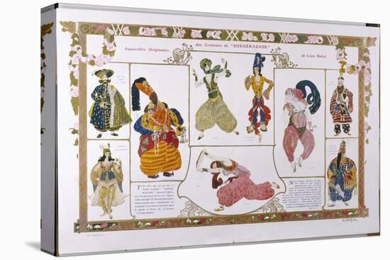 Sheherazade Elaborate Persian Style Costume Designs by Bakst-Leon Bakst-Stretched Canvas