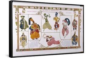 Sheherazade Elaborate Persian Style Costume Designs by Bakst-Leon Bakst-Framed Stretched Canvas