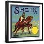 Sheik Brand - Colton, California - Citrus Crate Label-Lantern Press-Framed Art Print