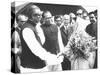 Sheik Mujibur Rahman, Premier of Bangladesh, with Indian Pm Indira Gandhi-null-Stretched Canvas