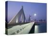 Sheikh Isa Causeway Bridge, Manama, Bahrain-Walter Bibikow-Stretched Canvas